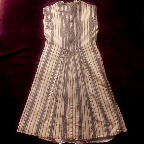 Vintage Pauline Trigere 10 Vertical Striped Dress - Picture 2 of 13